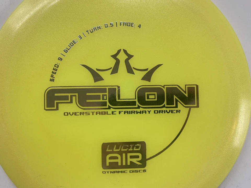 Discos Dinámicos Golf Lucid Air Felon Overstable Ligero Distancia Driver Amarillo Foto 3 de 4