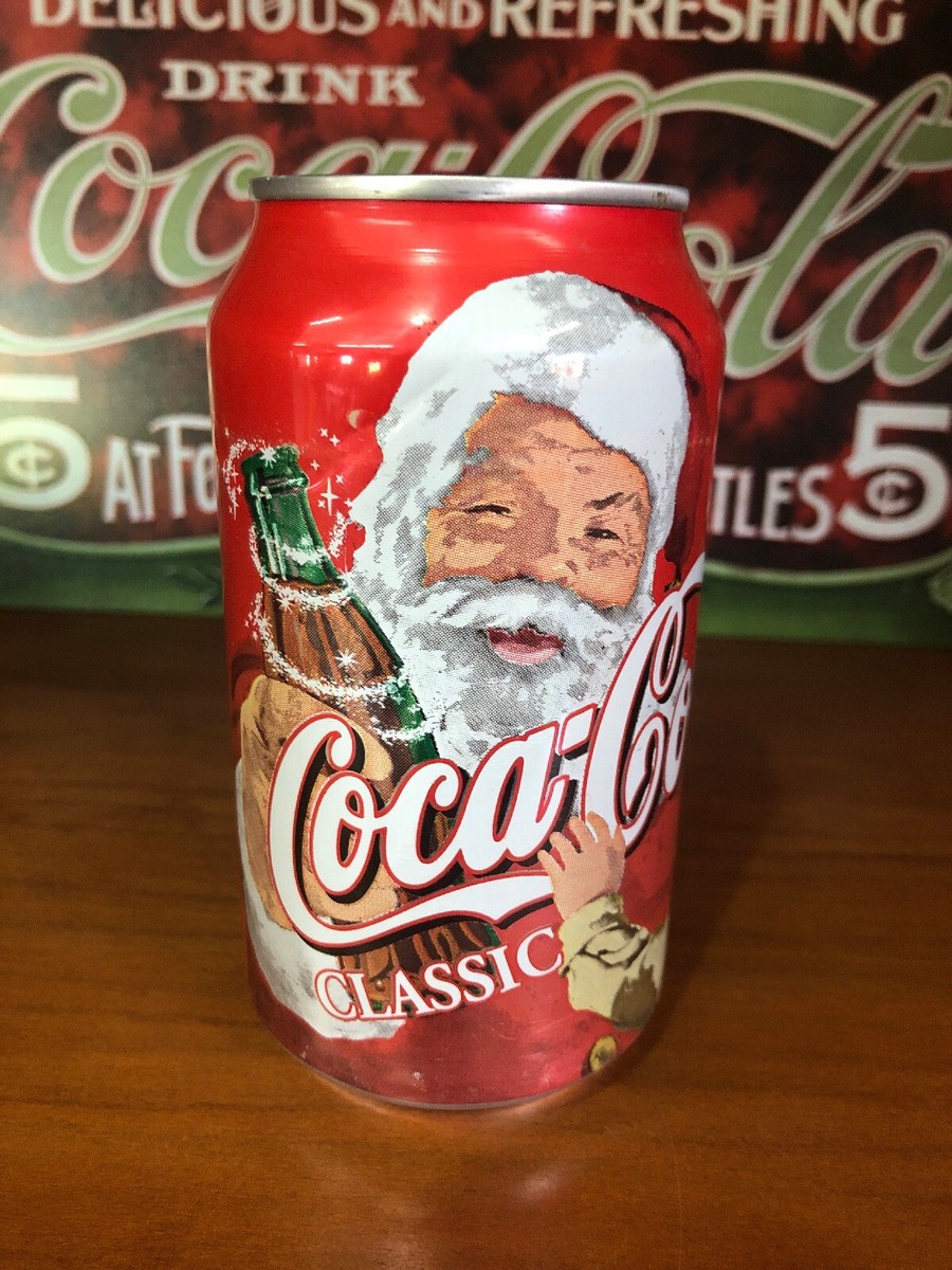 Unopened Vintage 1999 Coca Cola can Christmas Edition 12oz