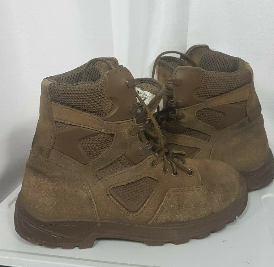 Terra Combat Boots Hexalite Sidewall Oil Resistant Hiking Brown Size 245/96-image