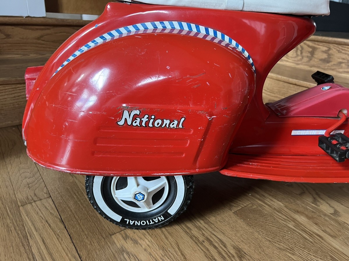 Vintage National - Vespa Style Pedal Scooter Car- All Original! | eBay