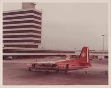 AEROPERU F-27 FOKKER FRIENDSHIP OB-R-1042 LIMA AIRPORT LARGE VINTAGE PHOTO
