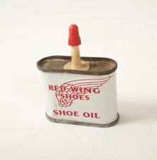 Red Wing Shoes (B1B) Shoe Oil Tin Can (JSF6) Boot Red White 1 Fl Oz Empty