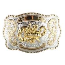 Gold Scorpion Double Color Big Animal Belt Buckle for Man Alloy 4.0cm Cowboy.