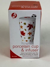 Adagio Teas Porcelain Cup & Tea Infuser for Loose Tea 12 Oz