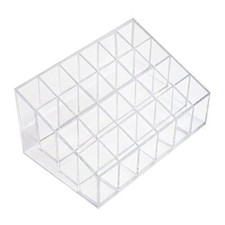 Clear Acrylic Lipgloss Lipstick Organizer Display Rack with 24 Slots