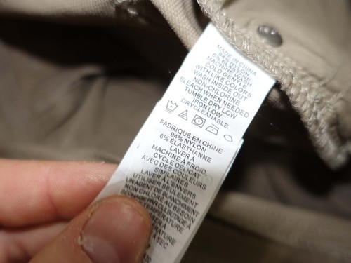 Prana Women's Brenna Moto Skinny Pants Size 10 Beige Nylon Hiking 32" Inseam - Picture 5 of 7