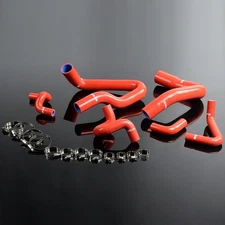 Red Silicone Radiator Hose Clamps Kit Fit For 86-93 Ford Mustang GT LX Cobra 5.0