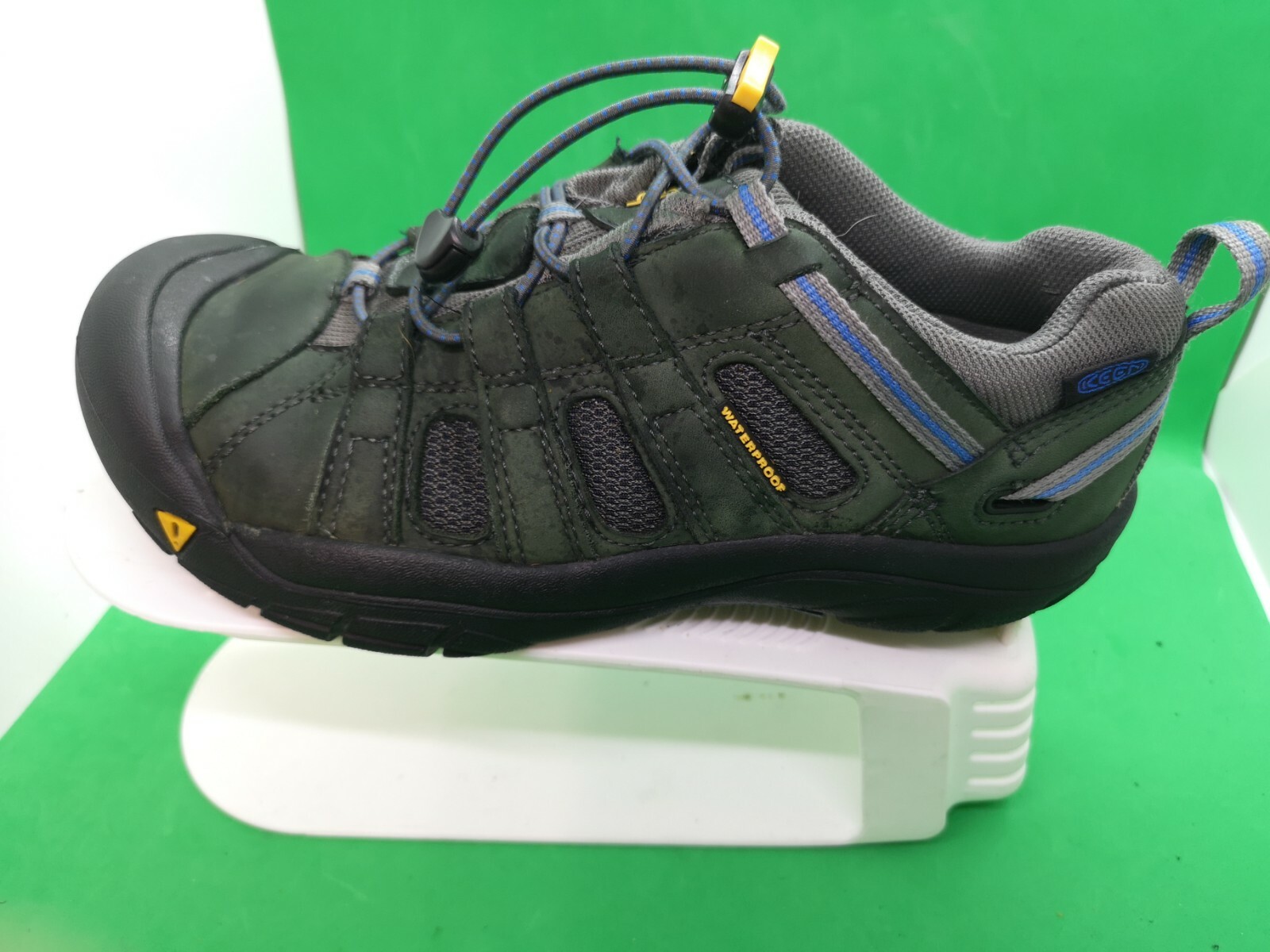 SCARPE KEEN UTILITY ESCURSIONISMO IMPERMEABILI BASSE SICUREZZA LAVORO PELLE VERDE GRIGIO TAGLIA 6