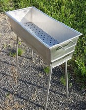 Edelstahlgrill 700mm lang, Schaschlik Grill, Mangal (мангал) aus 3mm Edelstahl