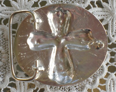 NEW ~ J L DESIGNS OVAL RHINESTONE AND SILVERTONE WESTERN  display picture 1