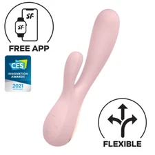 Satisfyer Mono Flex App Enabled Rabbit Vibrator Waterproof Pink Rechargeable