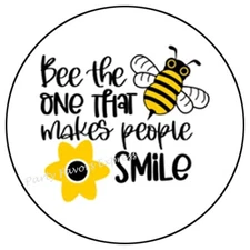 BEE BE THE ONE THAT MAKES PEOPLE SMILE ENVELOPE SEALS LABELS STICKERS