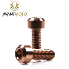 Titanium Chamfer Socket Cap Head Bolts M5 (0.80MM) 15MM Bronze x 2
