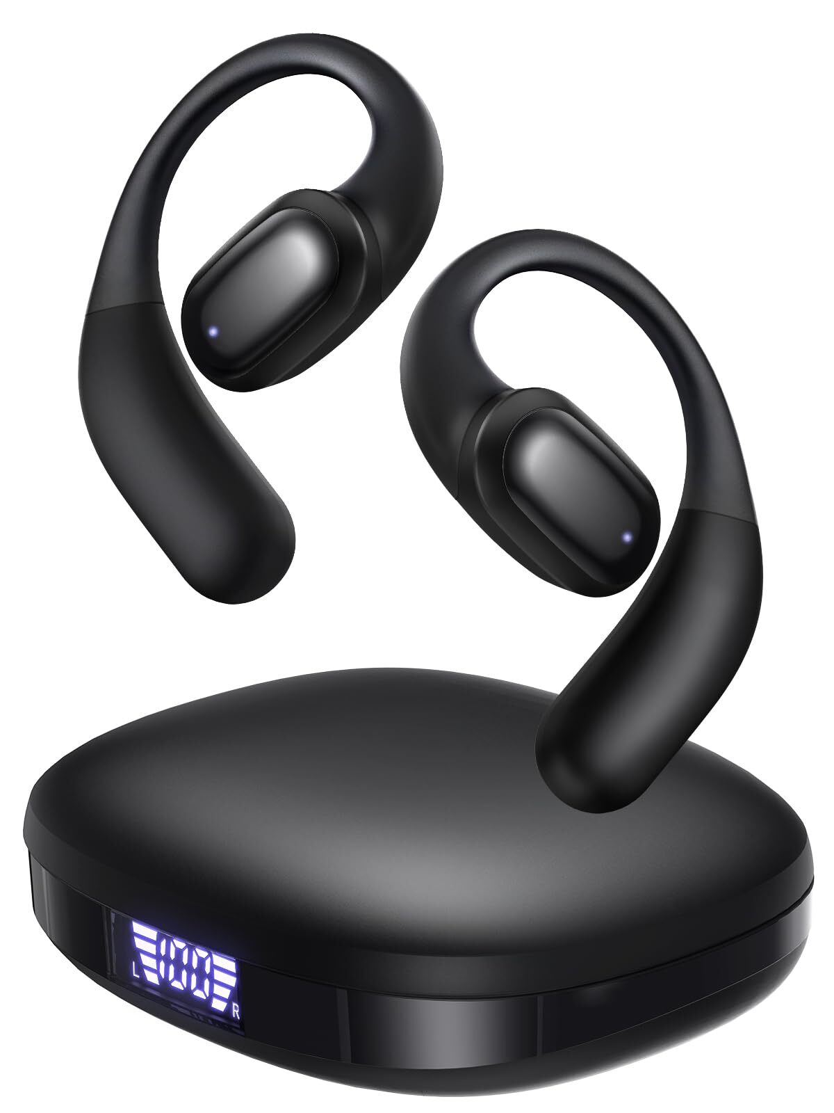 PSIER Open Ear Bluetooth Headphones with Mic, Bluetooth 5.3 Air Conduction Wi...