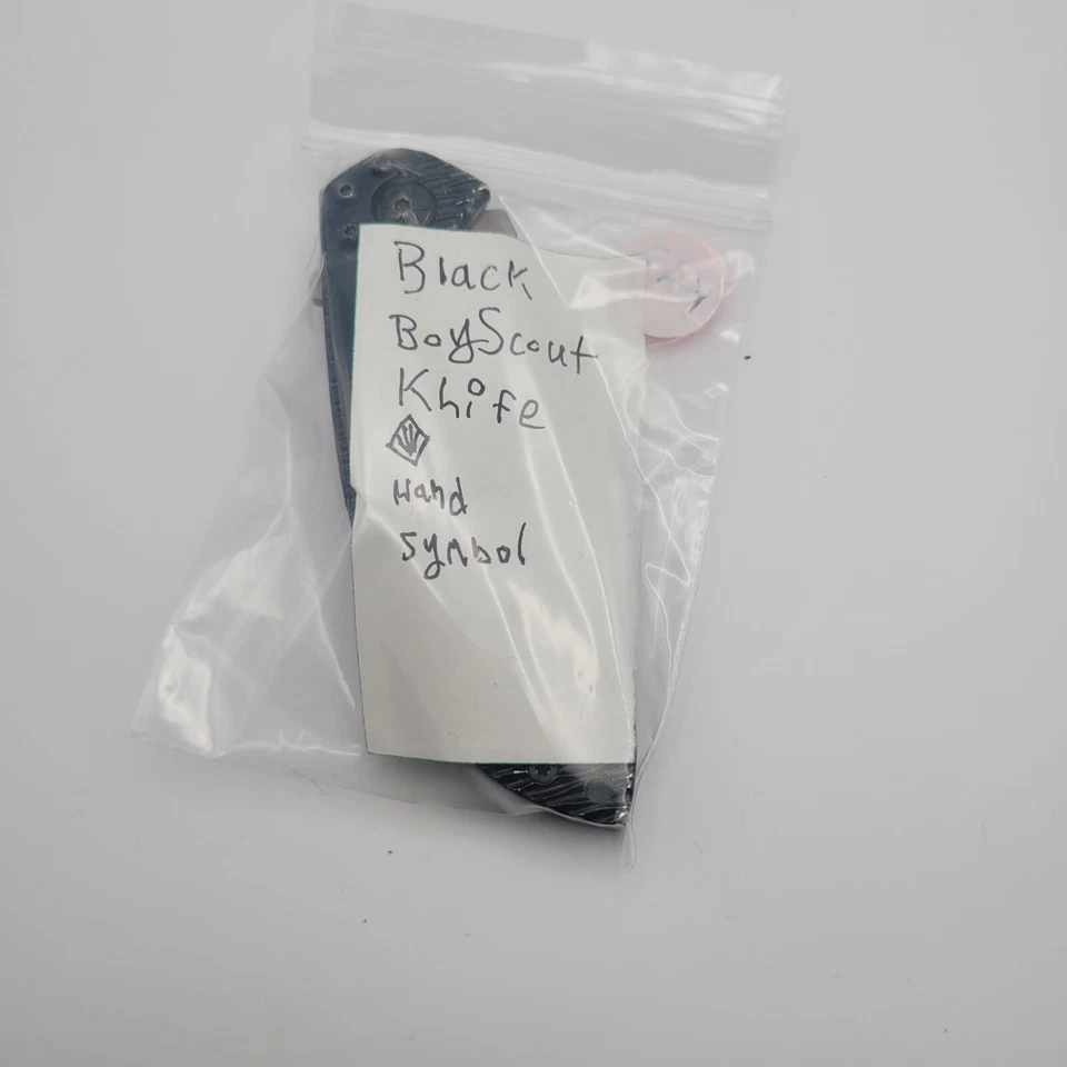 BSA MANUAL Boy Scout EDC Pocket Knife BLACK LINERLOCK CLEANED Engraved D.S  MARK - Image 2 of 4