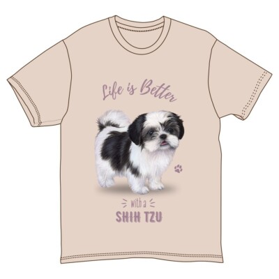 Life is Better with a Shih Tzu-Unisex T-Shirt-NWT-Free Shipping