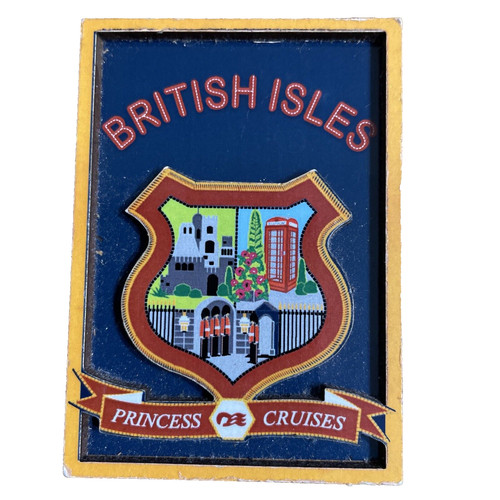 Princess Cruises British Isles Souvenir Frig Magnet 3D Recessed 2 in x 3 in