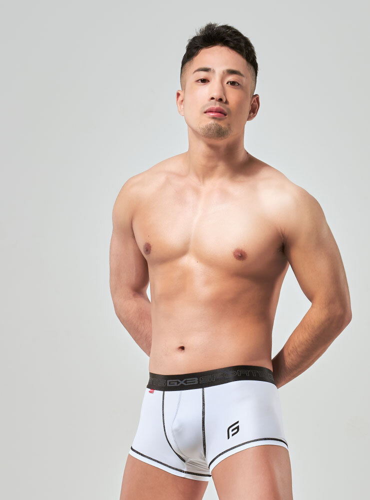 2PACK GX3 GLOSS SPORTS MONOTONE MEDIUM BOXER JAPAN SEXY UNDERWEAR  K1861