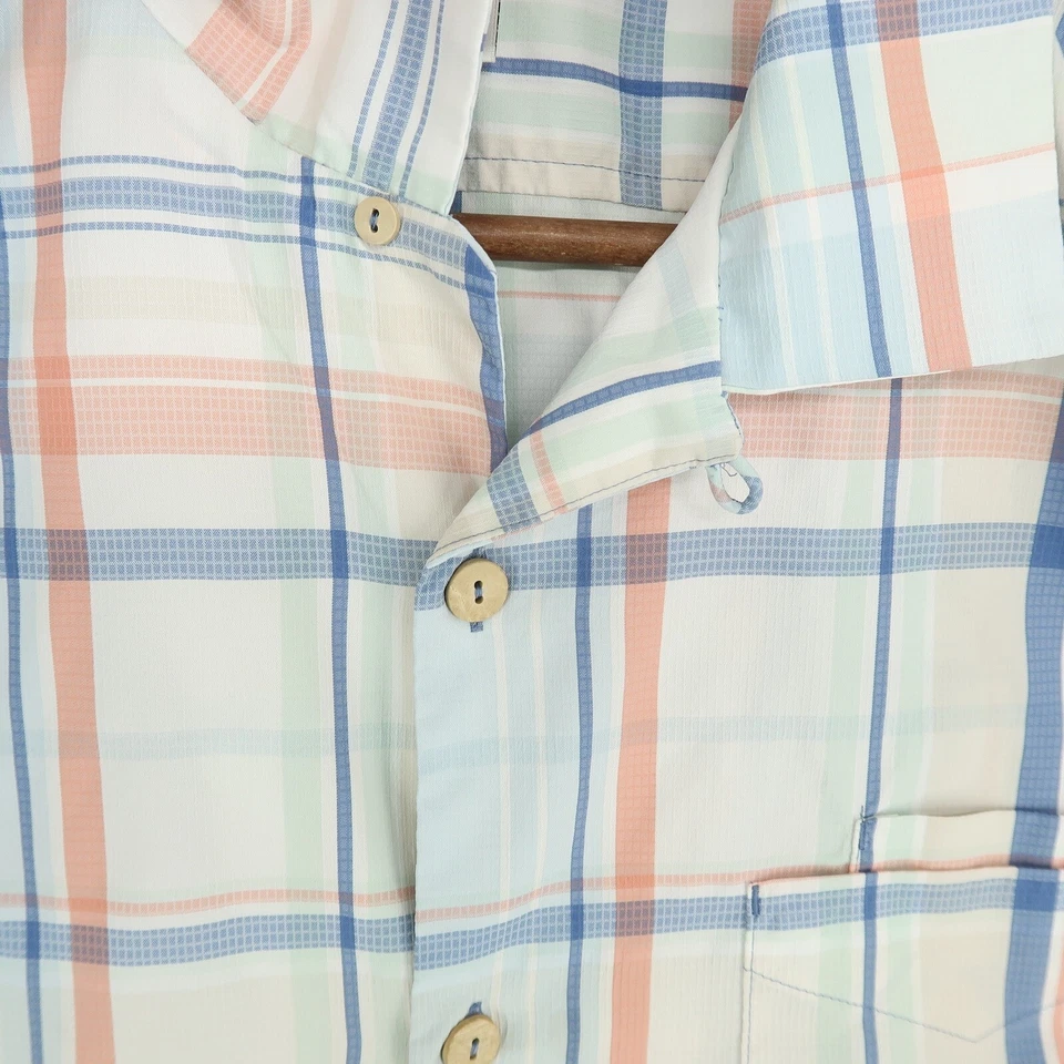 Camisa Coolibar Safari Campamento UPF 50+ Manga Corta Cuello Lazo a Cuadros Talla M Foto 3 de 4