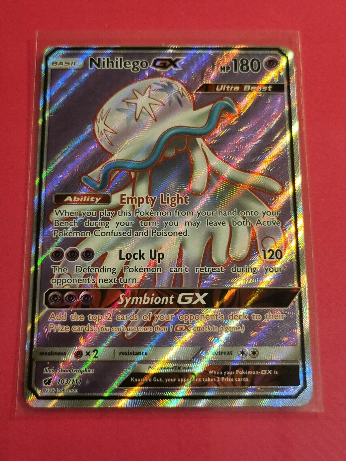 Nihilego GX (Full Art) Holo SM Crimson Invasion 103/111 (Custom | Proxy)