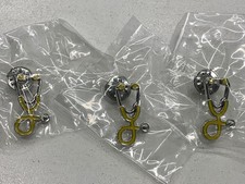 Stethoscope Lapel enamel pin nurses and doctors silver-tone And yellow set of 3