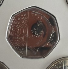 2023 King Charles III Definitives  Coin Set contains atlantic salmon privy mark 