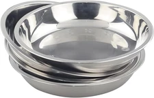 Stainless Steel round Plates Dish Set for Dinner Plate, Outdoor Camping, BBQ, Se