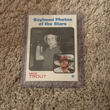 2022 Topps Heritage #341 Mike Trout BOYHOOD PHOTOS OF THE STARS LA Angels