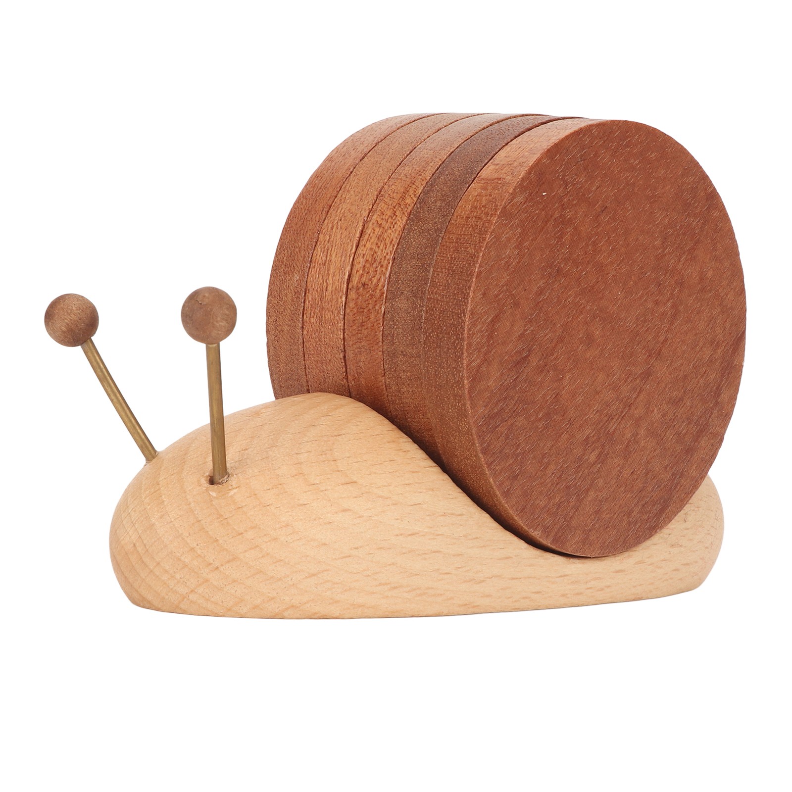 // Snail Coaster Set Cartoon Cute Eco-Friendly Wood Coasters For Home Kitchen