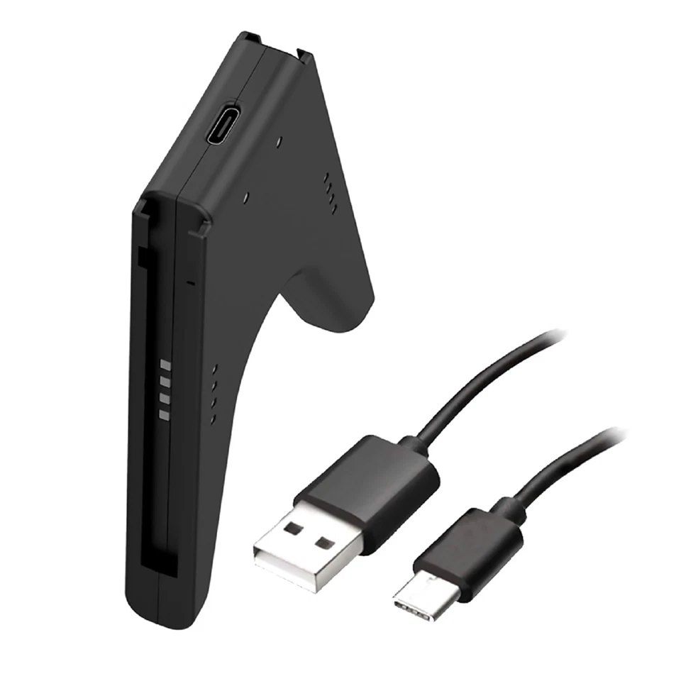 Black V Shape Charging Grip Replacement For Nintendo Switch JoyCon Controller - Image 4 of 4