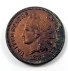 1881 Indian Head Cent Penny About Uncirculated AU Details Red RD Toned