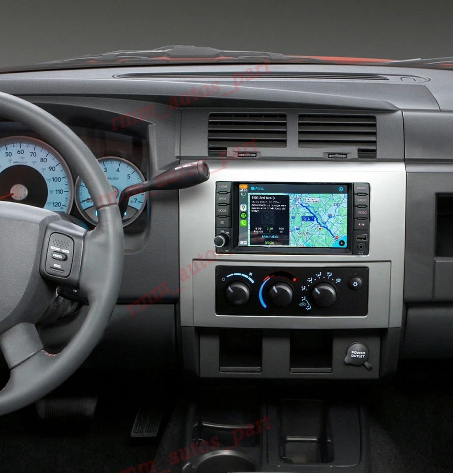 For 2008-2011 Dodge Dakota Apple Carplay Radio Android 14 GPS NAV WIFI +Camera - Image 4 of 4