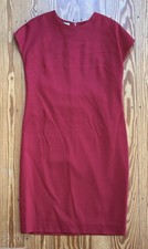 Women’s Vintage Ann Taylor Red Wool Lined Shift Dress size 8