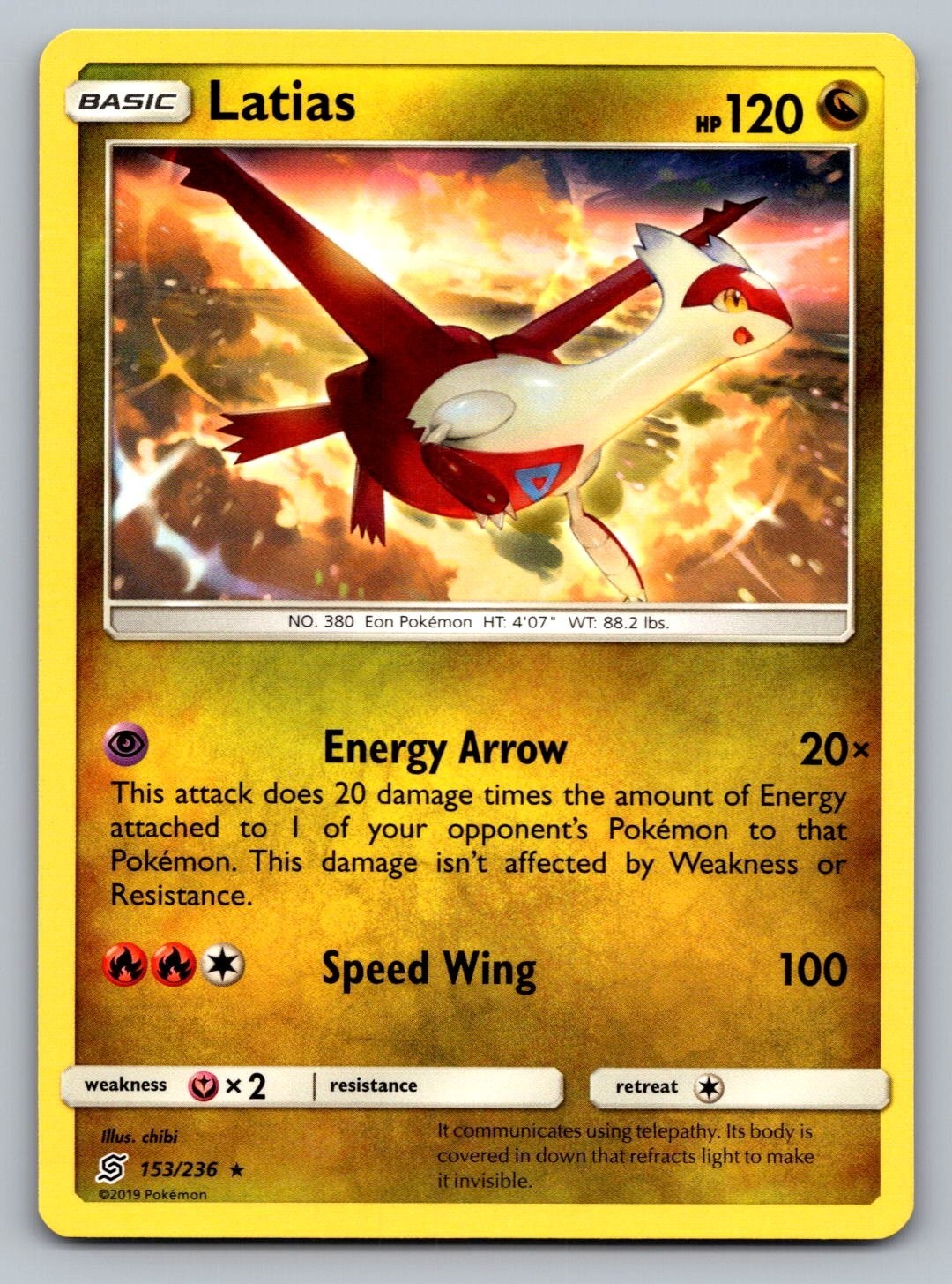 Pokemon TCG Unified Minds Latias #153