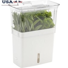 Herb Keeper Freshness Saver Container W/ Air Vents & Water Level Indicator New