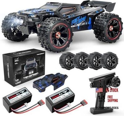 Scale RC Cars for Adults, 60KPH High Speed RC Truggy, 4X4 Off-Road 1:14 Blue