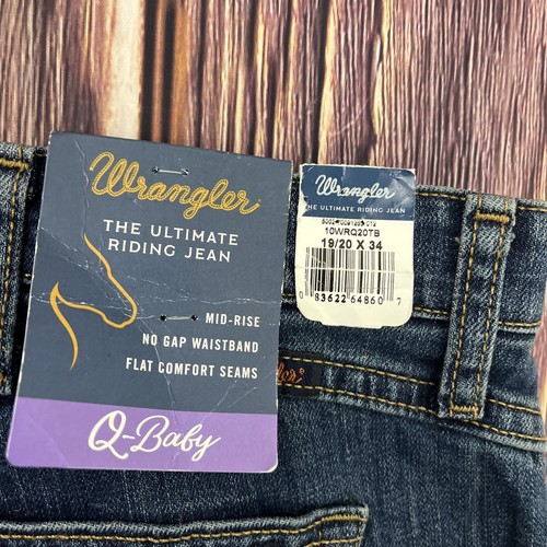 New NWT Wrangler Q Baby Dark Wash Ultimate Riding Jeans Womens Size 19/20 - Picture 4 of 13