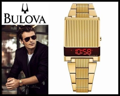 Bulova 97C110 Computron Digital Wristwatch Vintage Red LED 1976 Vintage