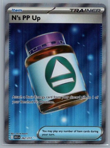N's PP Up #262/217 Holo Ascended Heroes Pokemon - NM