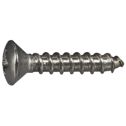 #10 x 1" 18-8 Edelstahl Kreuzschlitz Ovalkopf Blechschrauben - Bild 1 von 1
