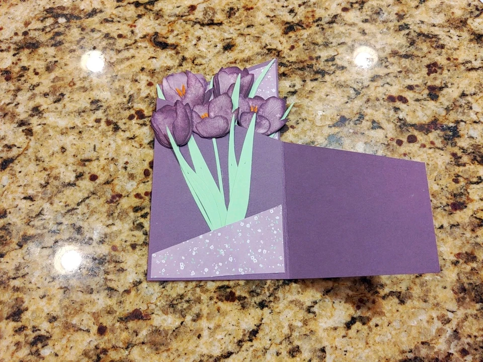 Greeting Cards. HANDMADE SET HAPPY BIRTHDAY TULIP BOUQUET. 3.5" X 6.25" each. - Image 4 of 4