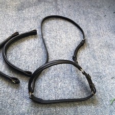 Black Leather Noseband And 2 Browbands 