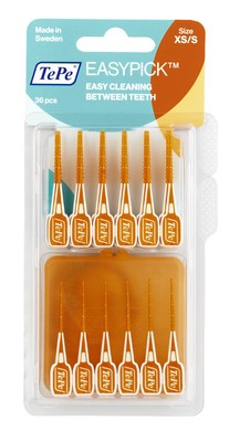 TePe EasyPick Blister Pack, 36 count, XS/S, Orange