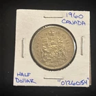 1960 Canada 50 Cents Canadian Silver Half Dollar “0126054” 50C