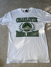 UNC Charlotte CHARLOTTE Crew Neck T-shirt Men’s Short Sleeve White Medium M New