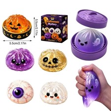Halloween Glitter Dumpling Squishy Toy Mystery BHalind Box Bun Stress Relief Toy