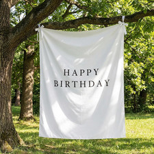 29X39 Inch Happy Birthday Banner Burlap Happy Birthday Backdrop