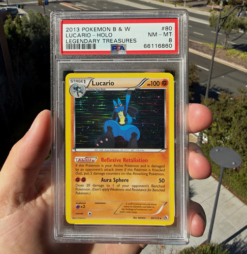 Lucario graded PSA 8 for sale on eBay