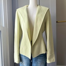 Linda Allard Ellen Tracy Wool Open Front Blazer Jacket Women's Size 12