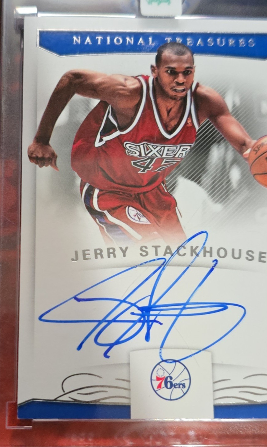 🔥✨2017-18 Panini National Treasures Jerry Stackhouse Auto 97/99🔥✨INVEST! view 2
